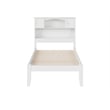 AFI Newport Twin XL Solid Wood Platform Bookcase Bed in White