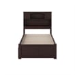 AFI Newport Twin XL Solid Wood Bed with Storage Drawers in Espresso