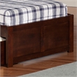 AFI Newport Twin XL Solid Wood Bed with Storage Drawers in Walnut