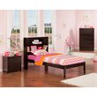 AFI Newport Twin Solid Wood Platform Bookcase Bed in Espresso