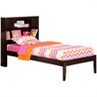 AFI Newport Twin Solid Wood Platform Bookcase Bed in Espresso
