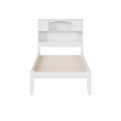 AFI Newport Twin Solid Wood Platform Bookcase Bed in White