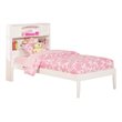 AFI Newport Twin Solid Wood Platform Bookcase Bed in White