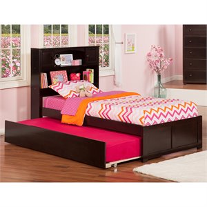 AFI Newport Twin Solid Wood with Twin Trundle in Espresso