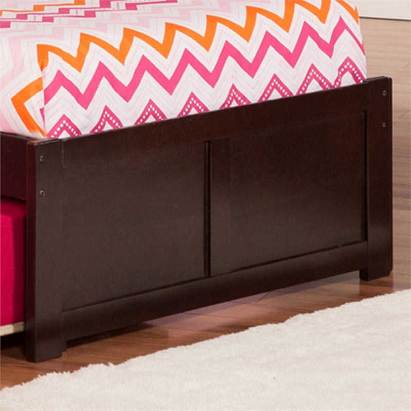 AFI Newport Twin Solid Wood with Twin Trundle in Espresso