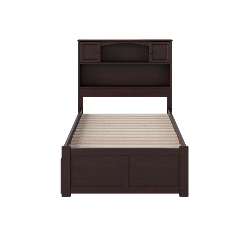 AFI Newport Twin Solid Wood with Twin Trundle in Espresso