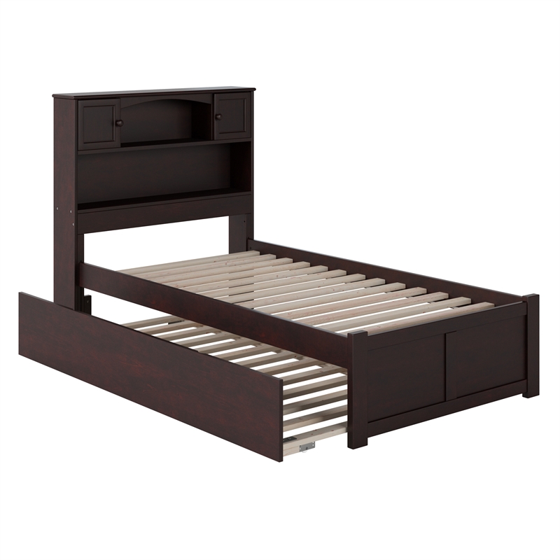 AFI Newport Twin Solid Wood with Twin Trundle in Espresso
