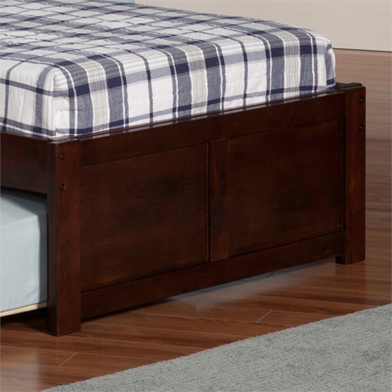 AFI Newport Twin Solid Wood with Twin Trundle in Walnut