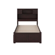 AFI Newport Twin Solid Wood with Storage Drawers and in Espresso