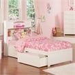 AFI Newport Twin Solid Wood with 2 Storage Drawers in White