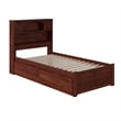 AFI Newport Twin Solid Wood with Storage Drawers in Walnut