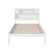 AFI Newport Full Solid Wood Platform Bookcase Bed in White