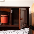 AFI Newport Full Solid Wood Platform Bookcase Bed in Walnut