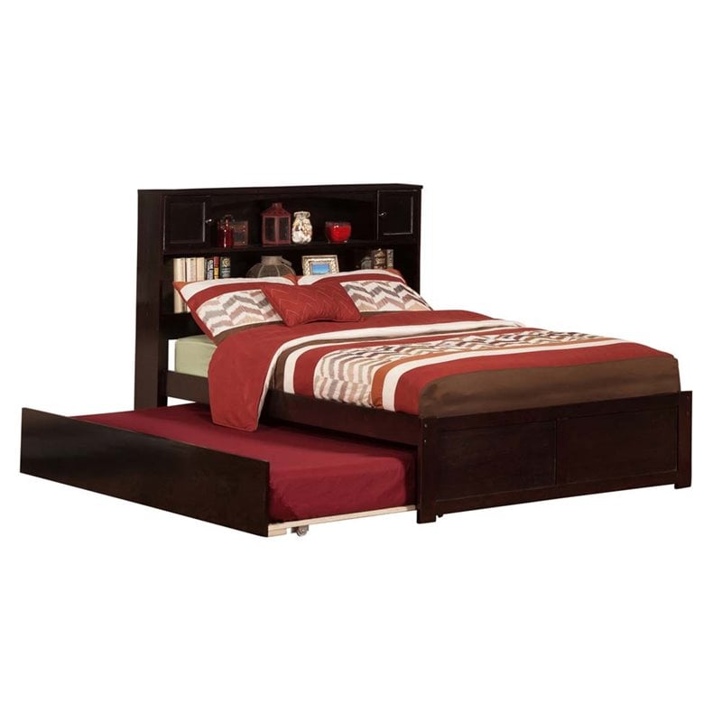 Atlantic Furniture Newport Urban Full Trundle Platform Bed in Espresso