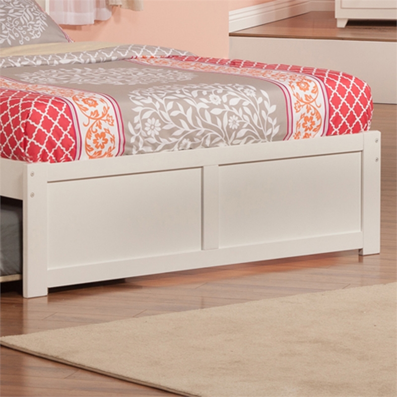 AFI Newport Full Solid Wood Bed with Twin Trundle in White