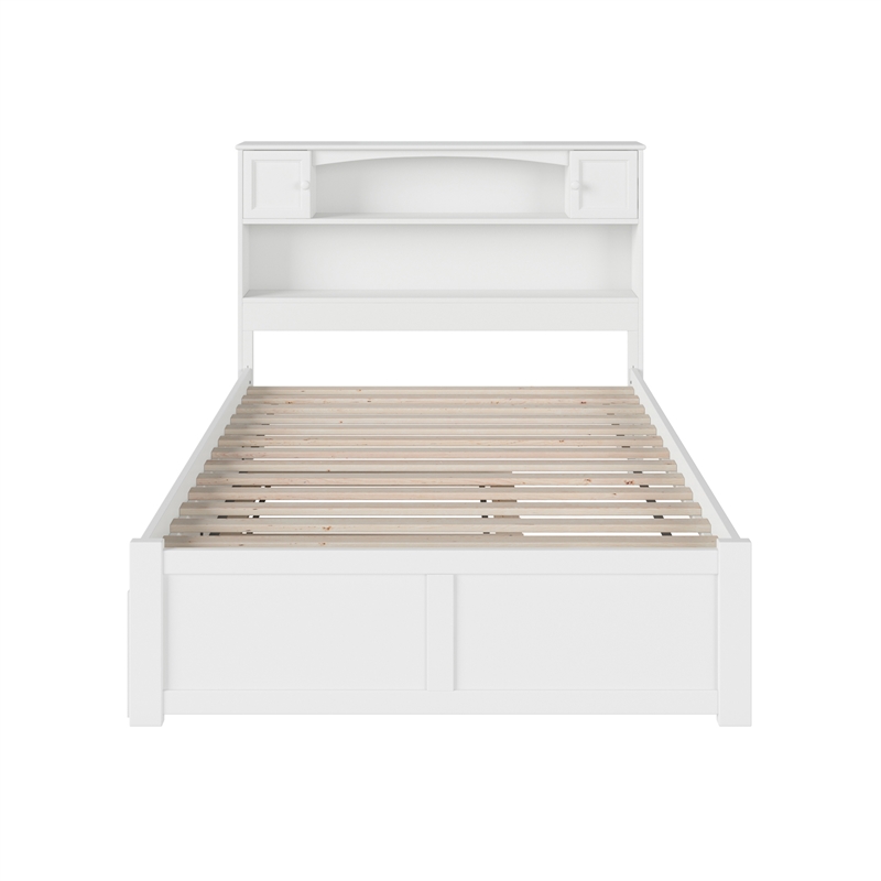 AFI Newport Full Solid Wood Bed with Twin Trundle in White