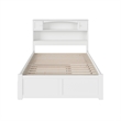 AFI Newport Full Solid Wood Bed with Twin Trundle in White