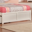AFI Newport Full Solid Wood Bed with Storage Drawers in White