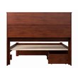 AFI Newport Full Solid Wood Bed with Storage Drawers in Walnut