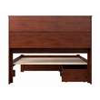 AFI Newport Full Solid Wood Bed with Storage Drawers in Walnut