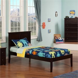 Madison Twin XL Solid Wood Platform Bed in Espresso