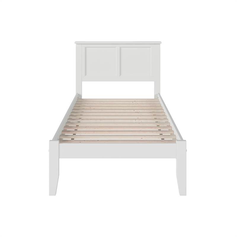 Madison Twin XL Solid Wood Platform Bed in White