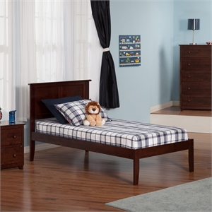 Madison Twin XL Solid Wood Platform Bed in Walnut