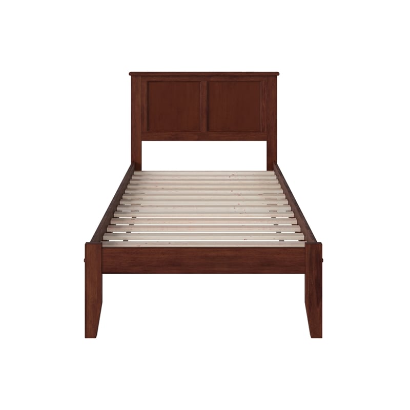 Madison Twin XL Solid Wood Platform Bed in Walnut