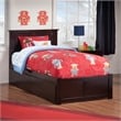 Madison Twin XL Wood Platform Bed with Footboard and Storage Drawers in Espresso