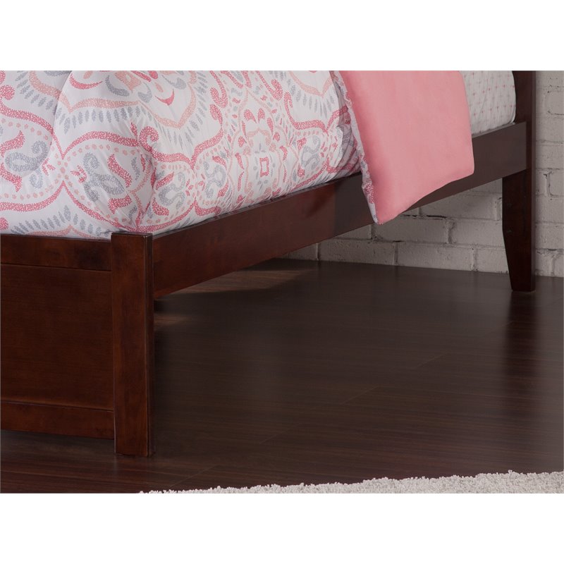 AFI Madison Twin XL Solid Wood Platform Bed with Storage Drawers in Walnut