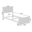 Madison Twin XL Wood Foundation Bed with Matching Footboard in White