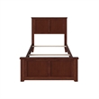 Madison Twin XL Wood Foundation Bed with Matching Footboard in Walnut