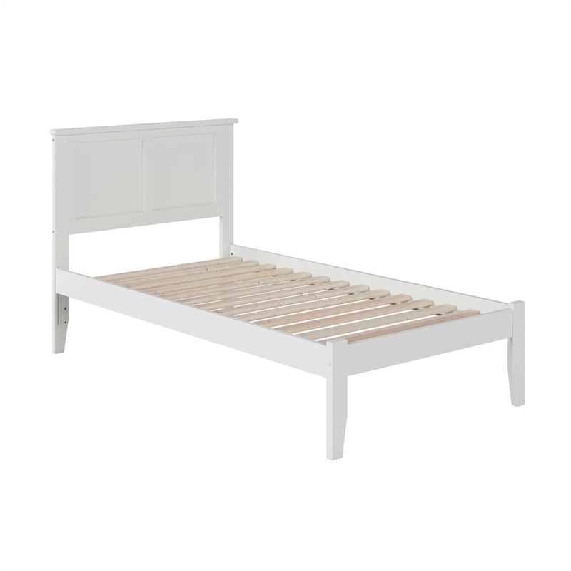 Madison Twin Solid Wood Platform Bed in White
