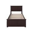 Madison Twin Platform Bed with Matching Footboard & Twin Trundle in Espresso