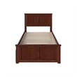 Madison Twin Platform Bed with Matching Footboard & Twin Trundle in Walnut