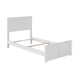 Madison Twin Wood Foundation Bed with Matching Footboard in White