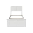 Madison Twin Wood Foundation Bed with Matching Footboard in White