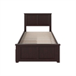 Madison Twin Platform Bed with Matching Footboard and Drawers in Espresso