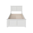 Madison Twin Platform Bed with Matching Footboard and Storage Drawers in White