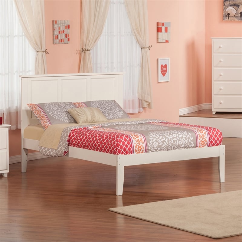 Madison Full Solid Wood Platform Bed in White