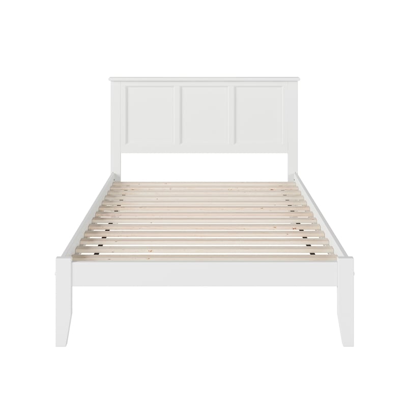 Madison Full Solid Wood Platform Bed in White
