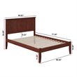 Madison Full Solid Wood Platform Bed in Walnut