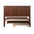 Madison Full Platform Bed with Matching Footboard and Twin Trundle in Walnut