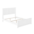 Madison Full Wood Foundation Bed with Matching Footboard in White