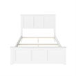 Madison Full Wood Foundation Bed with Matching Footboard in White