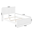 Madison Full Wood Foundation Bed with Matching Footboard in White