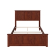 Madison Full Wood Foundation Bed with Matching Footboard in Walnut