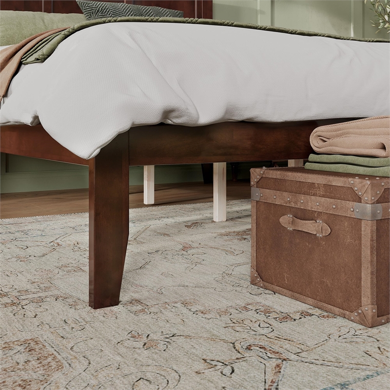 Madison Queen Solid Wood Platform Bed in Walnut