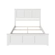 Madison Queen Wood Foundation Bed with Matching Footboard in White