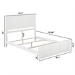 Madison Queen Wood Foundation Bed with Matching Footboard in White